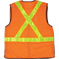 Veste de s&eacute;curit&eacute; pour la circulation d&eacute;tachable en cinq points, Orange haute visibilit&eacute;, Moyen, Polyester Les Fournitures Industrielles Méga