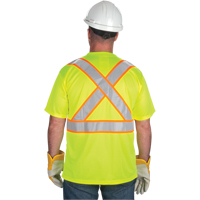 T-shirt conforme &agrave; la CSA, Polyester, Moyen, Jaune lime haute visibilit&eacute; Les Fournitures Industrielles Méga