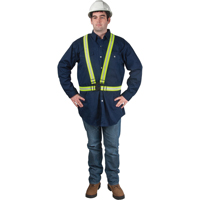 Harnais de s&eacute;curit&eacute; d'usage standard, Jaune lime haute visibilit&eacute;, Couleur r&eacute;fl&eacute;chissante Argent, Moyen Les Fournitures Industrielles Méga