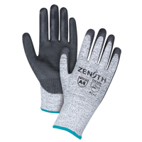 Gants &eacute;lastiques sans coutures r&eacute;sistants &agrave; la coupe, Taille T-Grand/10, Calibre 13, Rev&ecirc;tement Polyur&eacute;thane, Enveloppe en PEHP, ANSI/ISEA 105 niveau 4/EN 388 niveau 5 Les Fournitures Industrielles Méga