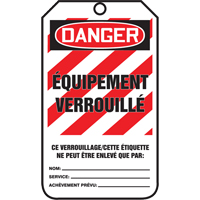 Lockout Tags, Cardstock, 3-3/8" W x 5-7/8" H, French Les Fournitures Industrielles Méga