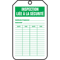 Inspection Tags, Cardstock, 3-1/8" W x 5-7/8" H, French Les Fournitures Industrielles Méga