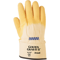 Gants Golden Grab-It II, 10/T-Grand, R&ecirc;vetement Latex de caoutchouc, Calibre 13, Enveloppe en Nylon Les Fournitures Industrielles Méga
