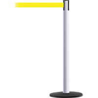 Montant pour syst&egrave;me Advance TensaBarrier, Acier, 36" h, Ruban Jaune, Longueur du ruban 7,5' Les Fournitures Industrielles Méga