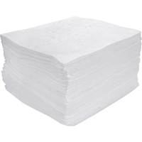Premium Meltblown Sorbent Pads, Oil Only, 15" x 17", 30 gal. Absorbancy Les Fournitures Industrielles Méga