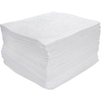 Premium Meltblown Sorbent Pads, Oil Only, 15" x 17", 25 gal. Absorbancy Les Fournitures Industrielles Méga