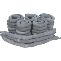 Remblais tubulaires absorbants, Universel, Absorption 50 gal., 3" la x 4' lo, Pqt de 30 Les Fournitures Industrielles Méga