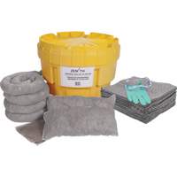 Large-Capacity Spill Kit, Universal, Overpack/Salvage Drum, 20 US gal. Absorbancy Les Fournitures Industrielles Méga
