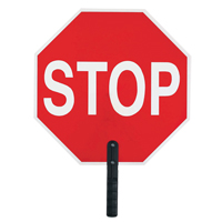 "Stop" Traffic Sign, 18" x 18", Plastic, English with Pictogram Les Fournitures Industrielles Méga