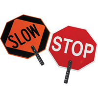 Double-Sided "Stop/Slow" Traffic Control Sign Les Fournitures Industrielles Méga