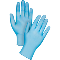 Medical-Grade Disposable Gloves, Small, Vinyl, 4.5-mil, Powder-Free, Blue, Class 2 Les Fournitures Industrielles Méga