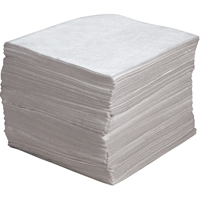 Premium Meltblown Sorbent Pads, Oil Only, 15" x 17", 30 gal. Absorbancy Les Fournitures Industrielles Méga