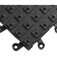 ErgoDeck&reg; Matting With Integrated No-Slip Cleats No. 552, PVC, 1-1/2' W x 1-1/2' L, 7/8" Thick, Black Les Fournitures Industrielles Méga