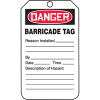 Safety Tags, Plastic, 3-1/4" W x 5-3/4" H, English Les Fournitures Industrielles Méga