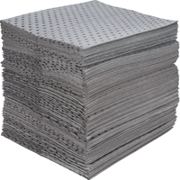 Industrial-Grade Fine Fibre Sorbent Pads, Universal, 15" x 17", 40 gal. Absorbancy Les Fournitures Industrielles Méga