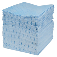 Premium Blue Bonded Sorbent Pads, Oil Only, 15" x 17", 30 gal. Absorbancy Les Fournitures Industrielles Méga