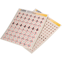 GHS Hazard Pictogram Label Variety Packs, Vinyl, Sheet, 1/2" L x 1/2" W Les Fournitures Industrielles Méga