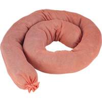 Remblais tubulaires absorbants, Mati&egrave;res dangereuses, Absorption 40 gal., 3" la x 4' lo, Pqt de 25 Les Fournitures Industrielles Méga
