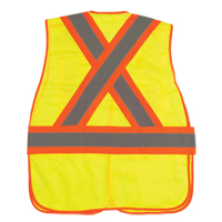 Veste d'arpenteur haute visibilit&eacute;, conforme &agrave; la CSA, Jaune lime haute visibilit&eacute;, Moyen, Polyester Les Fournitures Industrielles Méga