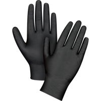 Gants d'examen de poids lourd &agrave; prise tactile, Petit, Nitrile, 8 mils, Sans poudre, Noir Les Fournitures Industrielles Méga