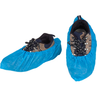 CPE Shoe Covers, Large, Polyethylene, Blue Les Fournitures Industrielles Méga