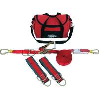 PRO-Line Temporary Horizontal Lifeline System, 60', Web, Swivel Les Fournitures Industrielles Méga