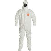 Hooded Coveralls, Tychem&reg; 4000, Medium, White Les Fournitures Industrielles Méga
