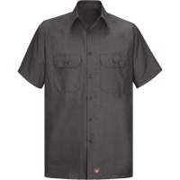 Chemise &agrave; manches courtes en tissu ind&eacute;chirable, Hommes, Grand (grande taille), Charbon Les Fournitures Industrielles Méga