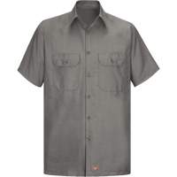 Chemise &agrave; manches courtes en tissu ind&eacute;chirable, Hommes, Grand (grande taille), Gris Les Fournitures Industrielles Méga