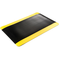 Double Duty Switchboard Mats No.720, Corrugated, 3' x 10' x 5/8", Black/Yellow, PVC Les Fournitures Industrielles Méga