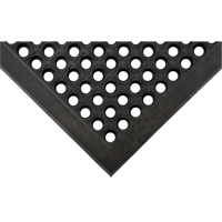 Tapis antifatigue, &agrave; fentes, 3' x 5' x 7/8", Noir, Caoutchouc naturel Les Fournitures Industrielles Méga