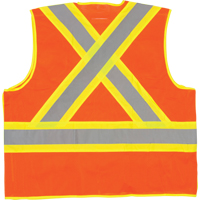 Veste de s&eacute;curit&eacute; d&eacute;tachable en cinq points de premi&egrave;re qualit&eacute;, Orange haute visibilit&eacute;, Grand/T-Grand, Polyester Les Fournitures Industrielles Méga
