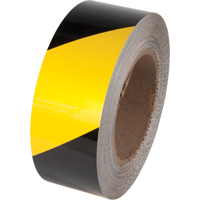 Ruban de marquage pour plancher Tuff Mark, 4" x 100', Polyester, Noir et jaune Les Fournitures Industrielles Méga