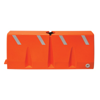 Traffic Barriers, Water-Filled, 62.25" L x 24" H, Orange Les Fournitures Industrielles Méga
