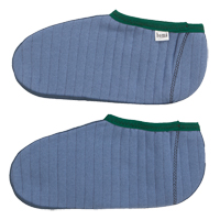 Chaussons pour bottes en caoutchouc, Hommes, T-Grand, Bleu/Vert, Coton/Molleton Les Fournitures Industrielles Méga
