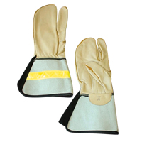 1 Finger Lineman's Glove, Medium, Grain Cowhide Palm Les Fournitures Industrielles Méga