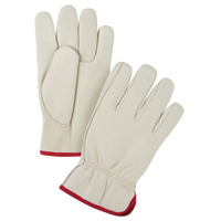 Premium Winter-Lined Driver's Gloves, Small, Grain Cowhide Palm, Fleece Inner Lining Les Fournitures Industrielles Méga