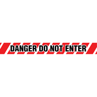 Rubans pour barricades, Anglais, 3" la x 1000' lo, 2 mils, Noir/rouge Les Fournitures Industrielles Méga
