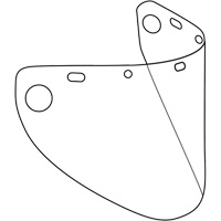 Visi&egrave;re d&eacute;coup&eacute;e &agrave; l'emporte-pi&egrave;ce et form&eacute;e Dynamic, Polycarbonate, Teinte Transparent Les Fournitures Industrielles Méga