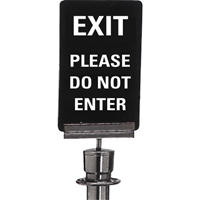 Enseigne de contr&ocirc;le des foules  Exit: Please Do Not Enter , 11" x 7", Plastique, Anglais Les Fournitures Industrielles Méga