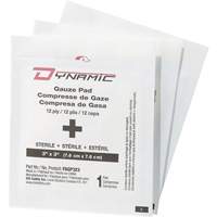 Dynamic Gauze, Pad, 3" L x 3" W, Sterile, Medical Device Class 1 Les Fournitures Industrielles Méga