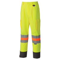 6009 Pantalon de s&eacute;curit&eacute; routi&egrave;re respirant, Polyester, T-petit, Jaune lime haute visibilit&eacute; Les Fournitures Industrielles Méga