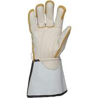 Linemans Glove, Small, Grain Cowhide Palm Les Fournitures Industrielles Méga