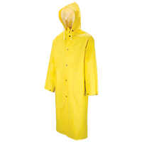 601 Tornado Long Rain Coat, Polyester/PVC, Large, Yellow Les Fournitures Industrielles Méga