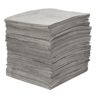 Premium Meltblown Sorbent Pads, Universal, 15" x 18", 25 gal. Absorbancy Les Fournitures Industrielles Méga