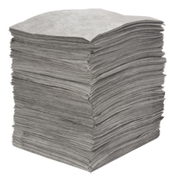 Feuilles absorbantes souffl&eacute;es de premi&egrave;re qualit&eacute;, Universel, 15" x 18", 30 gal. d'absorption Les Fournitures Industrielles Méga