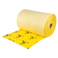 Premium Caution Rolls, Heavyweight, 150' L x 24" W, 37.6 gal. Absorbancy Les Fournitures Industrielles Méga