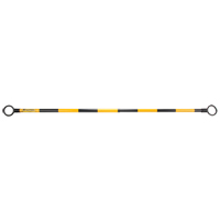 Telescopic Barricade Bar, 85" Extended Length, Black/Yellow Les Fournitures Industrielles Méga