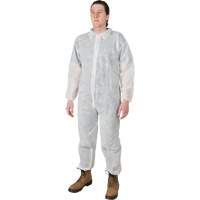 Coveralls, Medium, White, Polypropylene Les Fournitures Industrielles Méga