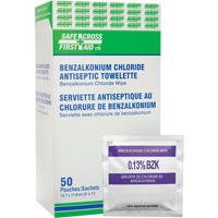Benzalkonium Chloride Wipes, Towelette, Antiseptic Les Fournitures Industrielles Méga